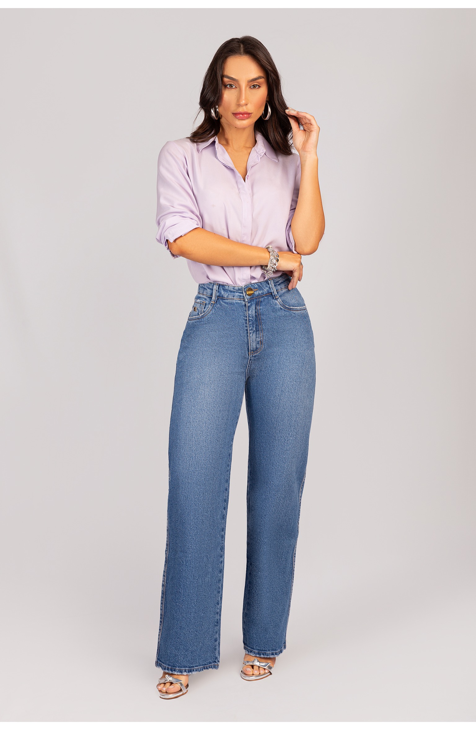 Calca Wide Leg Jeans